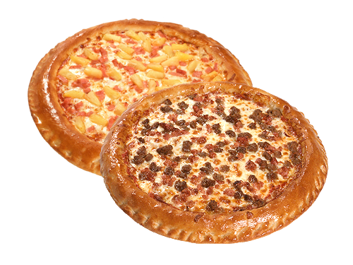 2 medium pizzas